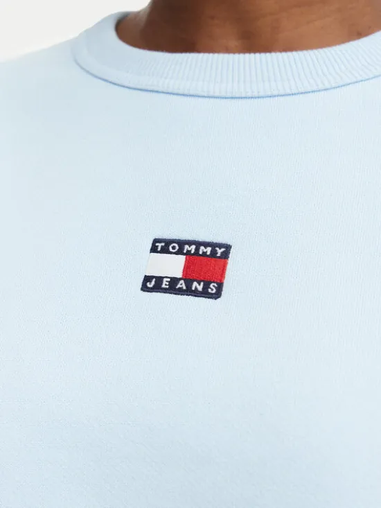 Tommy Jeans Bluza DW0DW17325 Niebieski jasny Regular Fit