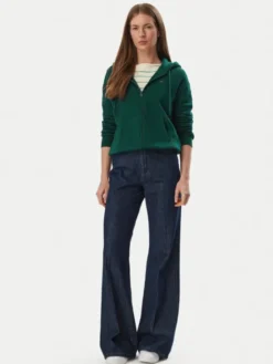 Tommy Jeans Bluza Flag DW0DW19729 Zielony ciemny Regular Fit