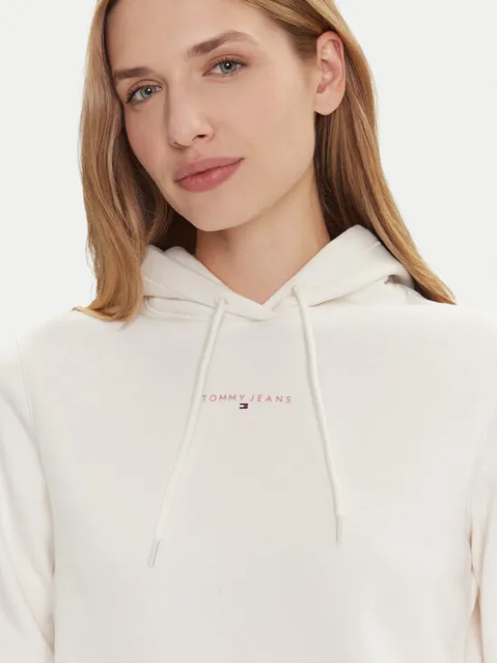 Tommy Jeans Bluza Linear DW0DW21963 Biały Regular Fit