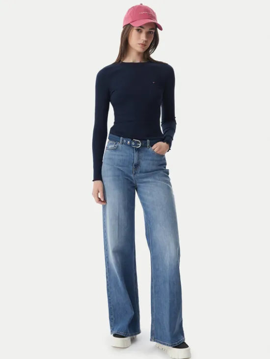 Tommy Jeans Bluzka DW0DW22783 Granatowy Slim Fit