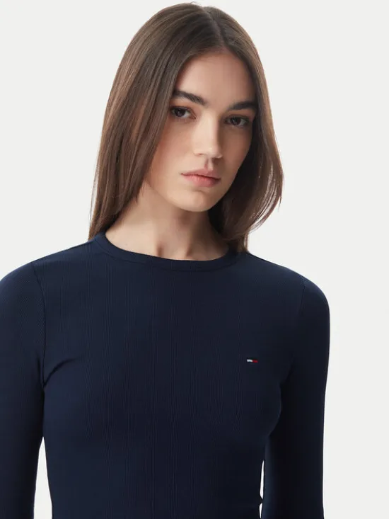 Tommy Jeans Bluzka DW0DW22783 Granatowy Slim Fit
