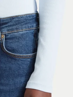 Tommy Jeans Bluzka Essential DW0DW17990 Niebieski jasny Slim Fit