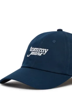 Tommy Jeans Czapka z daszkiem Scri AW0AW18358 Granatowy