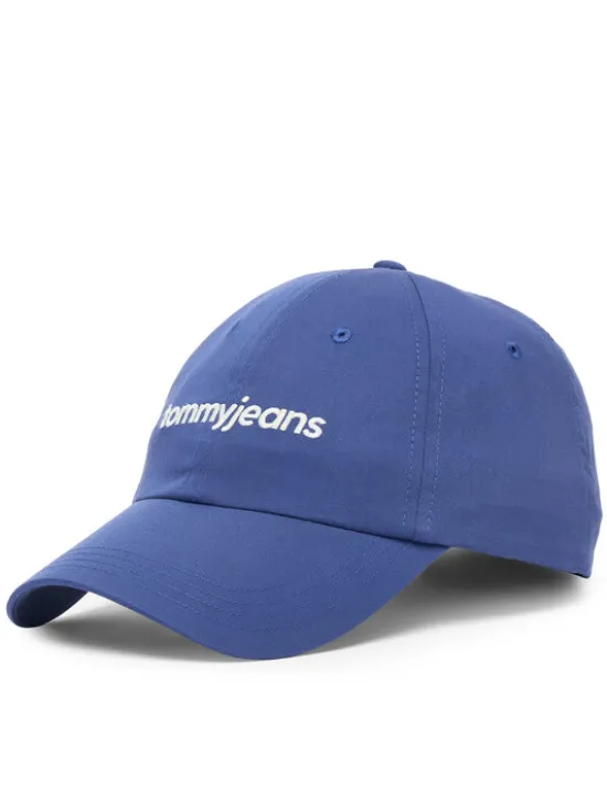 Tommy Jeans Czapka z daszkiem Script Logo AM0AM14455 Niebieski