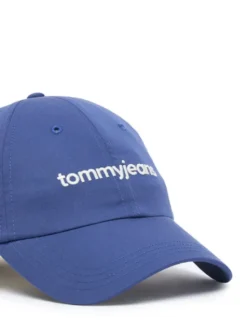 Tommy Jeans Czapka z daszkiem Script Logo AM0AM14455 Niebieski