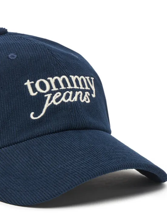 Tommy Jeans Czapka z daszkiem Script AW0AW17908 Granatowy