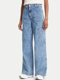 Tommy Jeans Jeansy Claire DW0DW20479 Niebieski Wide Leg
