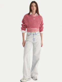 Tommy Jeans Jeansy Claire DW0DW21378 Niebieski Wide Leg