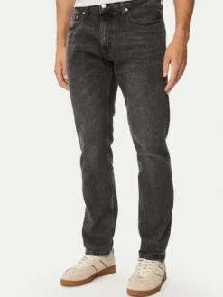 Tommy Jeans Jeansy Scanton DM0DM23341 Szary ciemny Slim Fit