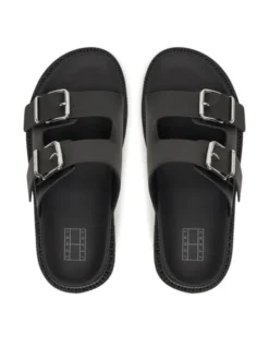 Tommy Jeans Klapki Double Strap Sandal EN0EN02753 Czarny