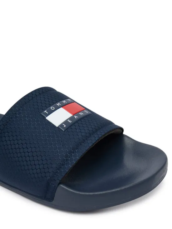 Tommy Jeans Klapki Tjm Pool Slide EM0EM01673 Granatowy