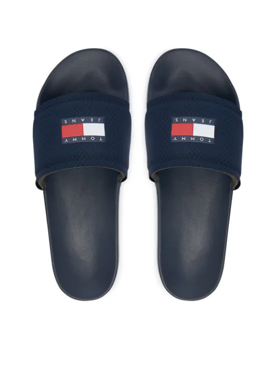 Tommy Jeans Klapki Tjm Pool Slide EM0EM01673 Granatowy
