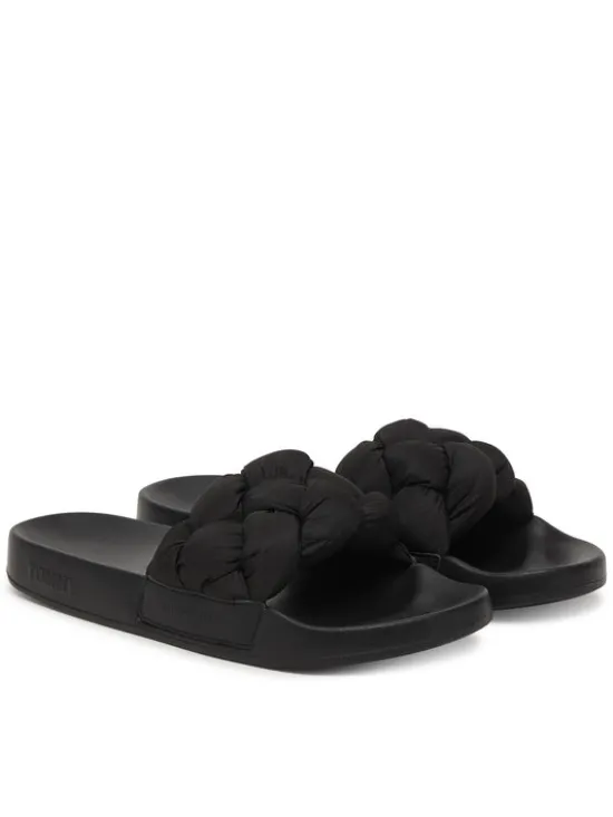 Tommy Jeans Klapki Tjw Braided Slides EN0EN02975 Czarny