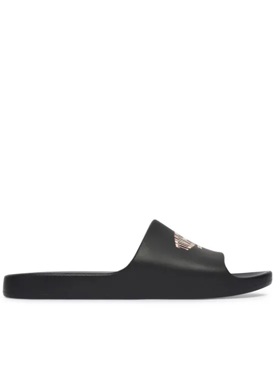 Tommy Jeans Klapki Wavy Flag Logo EM0EM01700 Czarny