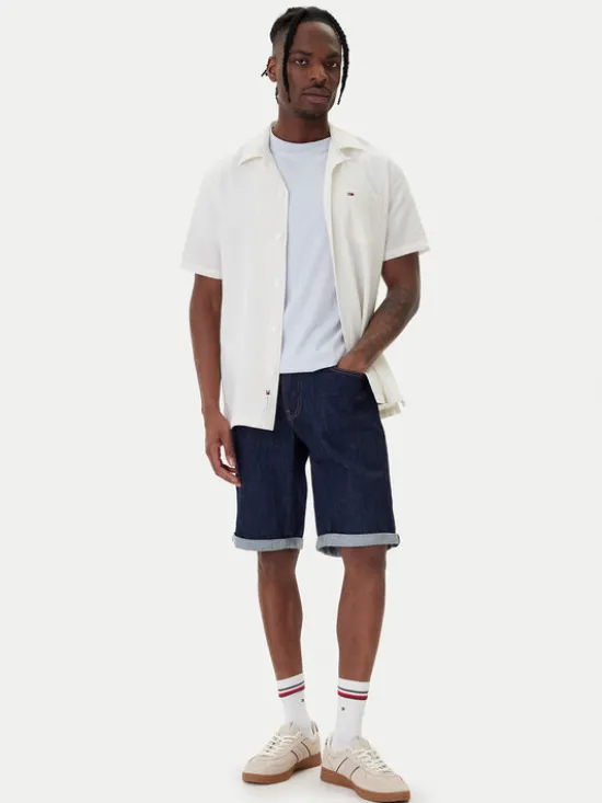 Tommy Jeans Koszula DM0DM23058 Écru Regular Fit
