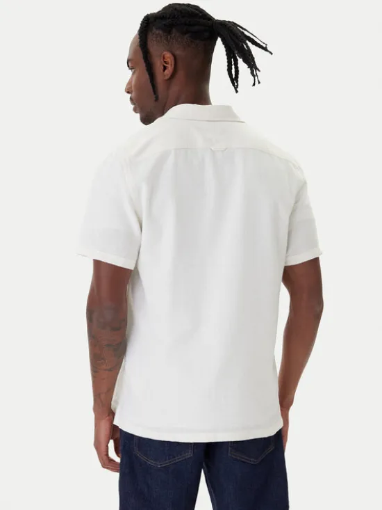Tommy Jeans Koszula DM0DM23058 Écru Regular Fit