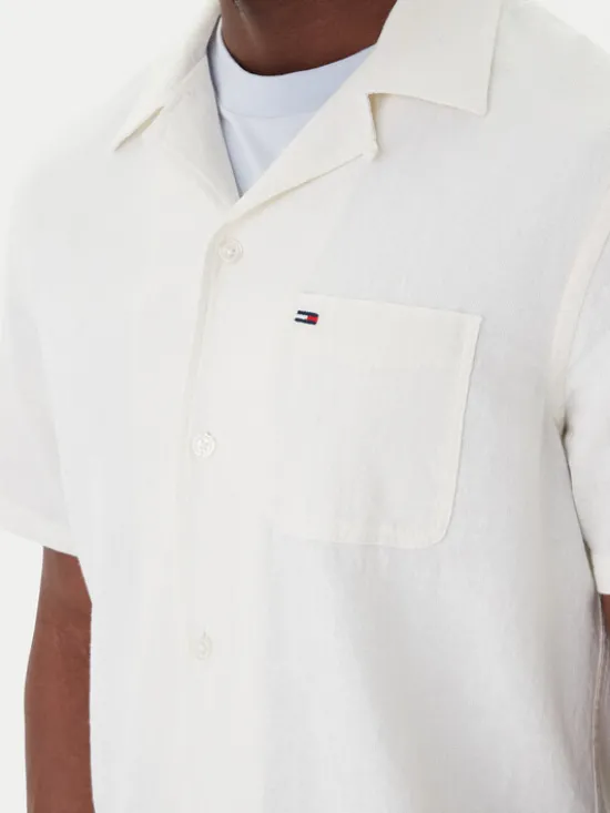 Tommy Jeans Koszula DM0DM23058 Écru Regular Fit