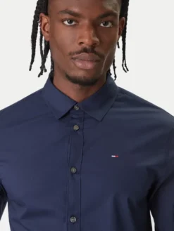Tommy Jeans Koszula DM0DM04405 Granatowy Slim Fit