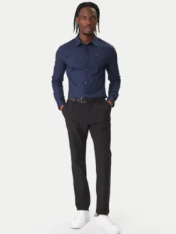 Tommy Jeans Koszula DM0DM04405 Granatowy Slim Fit