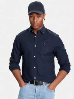 Tommy Jeans Koszula DM0DM22026 Granatowy Regular Fit