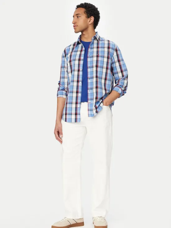 Tommy Jeans Koszula DM0DM22791 Niebieski Regular Fit
