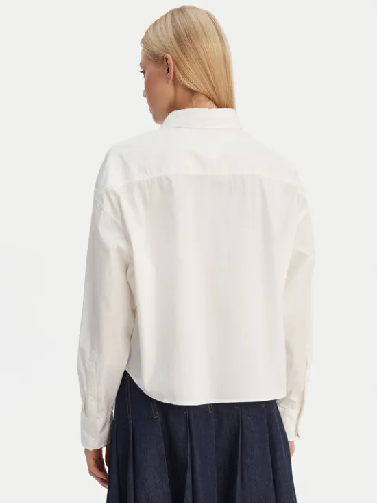 Tommy Jeans Koszula DW0DW22766 Écru Regular Fit