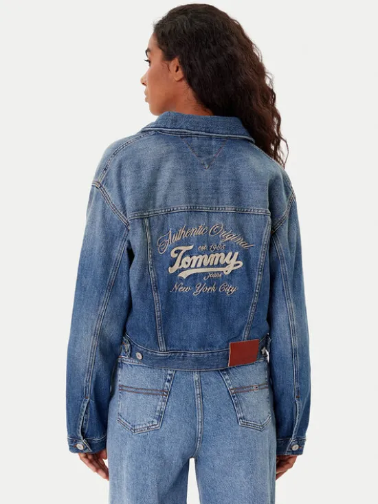 Tommy Jeans Kurtka jeansowa DW0DW21061 Granatowy Regular Fit