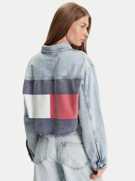 Tommy Jeans Kurtka jeansowa DW0DW21063 Niebieski Relaxed Fit