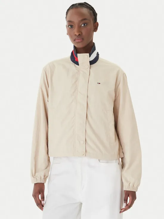 Tommy Jeans Kurtka przejściowa Essential DW0DW20439 Beżowy Regular Fit
