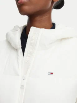Tommy Jeans Kurtka przejściowa DW0DW20959 Biały Slim Fit