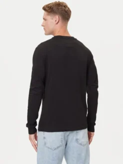 Tommy Jeans Longsleeve Chest Linear DM0DM21594 Czarny Regular Fit