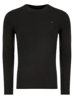 Tommy Jeans Longsleeve DM0DM04409 Czarny Slim Fit