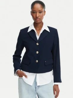 Tommy Jeans Marynarka DW0DW22910 Granatowy Regular Fit