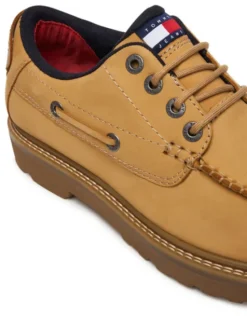 Tommy Jeans Półbuty Archive '01 Boat Shoe EM0EM01703 Żółty