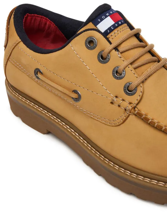 Tommy Jeans Półbuty Archive '01 Boat Shoe EM0EM01703 Żółty