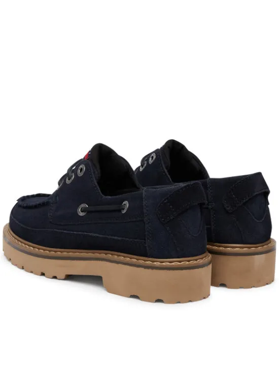 Tommy Jeans Półbuty Tjw Archive '01 Low Boat Shoe EN0EN03157 Granatowy