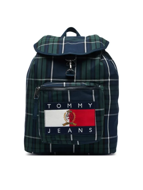 Tommy Jeans Plecak Tjm Archive Check Backpack AM0AM14816 Zielony