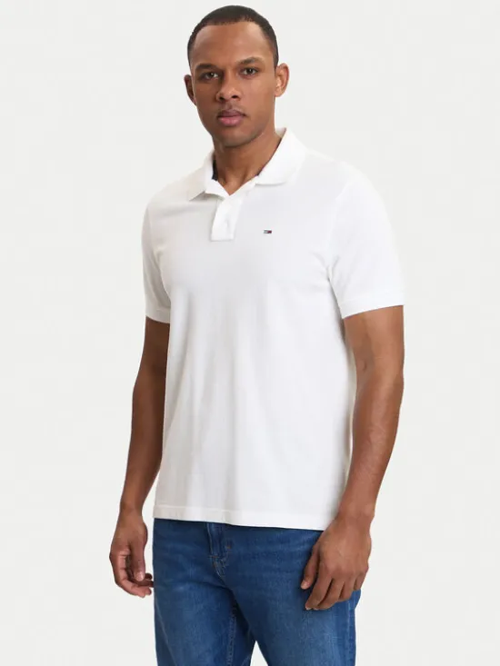 Tommy Jeans Polo DM0DM22711 Biały Regular Fit