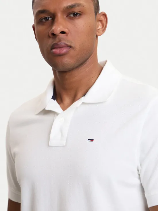 Tommy Jeans Polo DM0DM22711 Biały Regular Fit