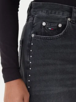 Tommy Jeans Spódnica jeansowa Layla DW0DW21576 Czarny Regular Fit