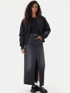 Tommy Jeans Spódnica jeansowa Layla DW0DW21576 Czarny Regular Fit