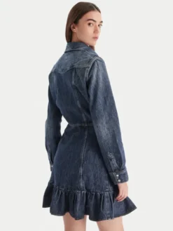 Tommy Jeans Sukienka jeansowa Western DW0DW21635 Niebieski Regular Fit