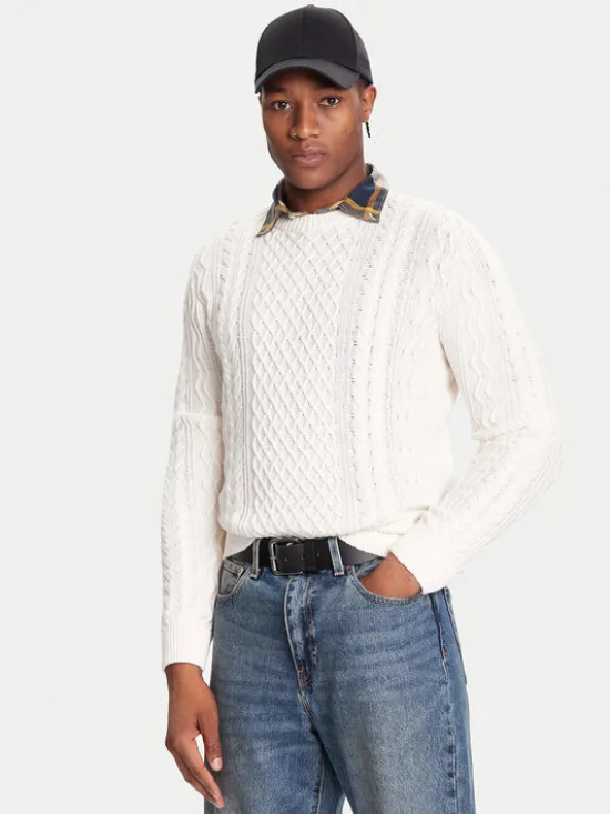 Tommy Jeans Sweter DM0DM22101 Biały Regular Fit