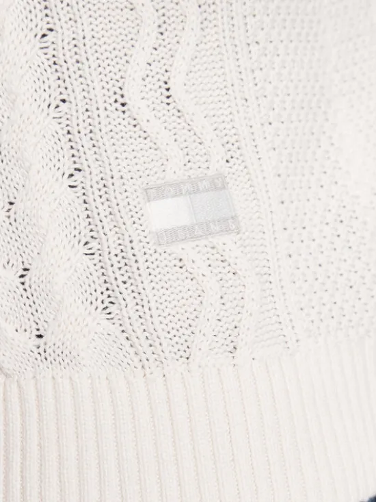 Tommy Jeans Sweter DM0DM22101 Biały Regular Fit