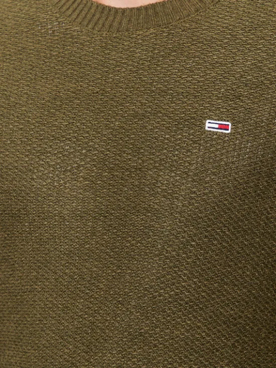 Tommy Jeans Sweter DM0DM15060 Zielony Regular Fit
