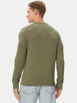 Tommy Jeans Sweter DM0DM21787 Zielony Regular Fit