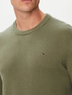 Tommy Jeans Sweter DM0DM21787 Zielony Regular Fit