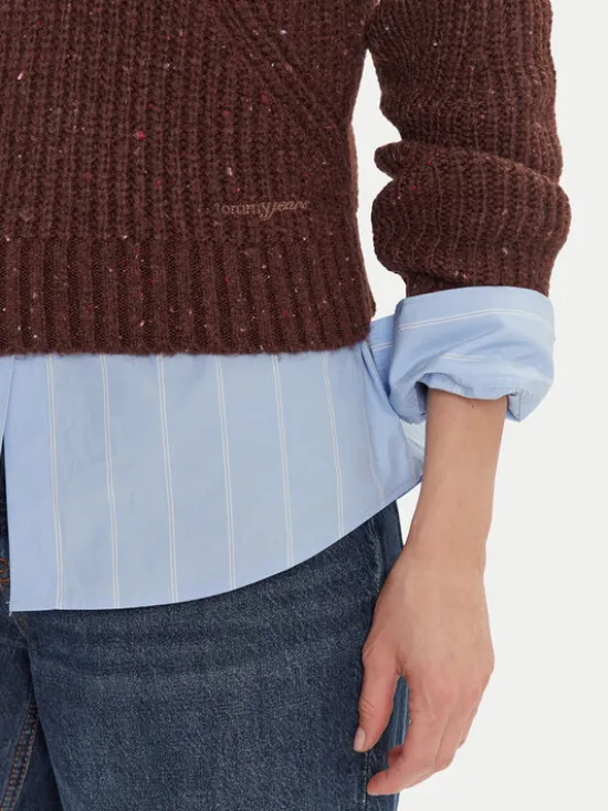 Tommy Jeans Sweter DW0DW21686 Brązowy Relaxed Fit