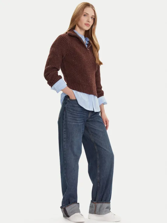 Tommy Jeans Sweter DW0DW21686 Brązowy Relaxed Fit