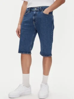 Tommy Jeans Szorty jeansowe Ryan DM0DM21851 Niebieski Slim Fit